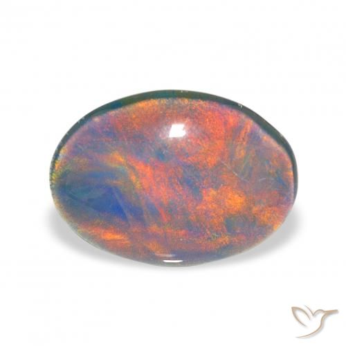 3.48ct 天然 彩色 蛋白石三重奏, 椭圆形, 不透明