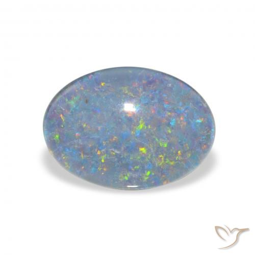 3.74ct 彩色 蛋白石三重奏, 椭圆形, 不透明
