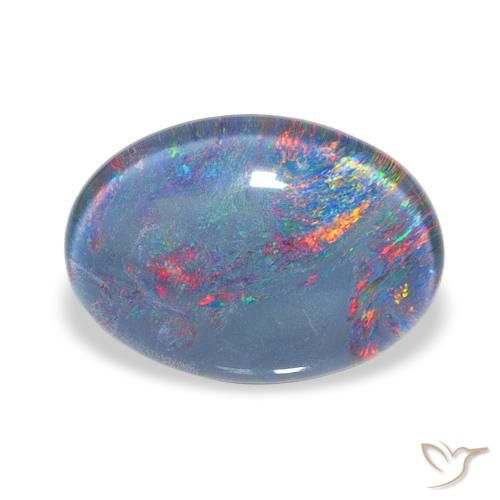 4.28ct 彩色 蛋白石三重奏, 椭圆形, 不透明