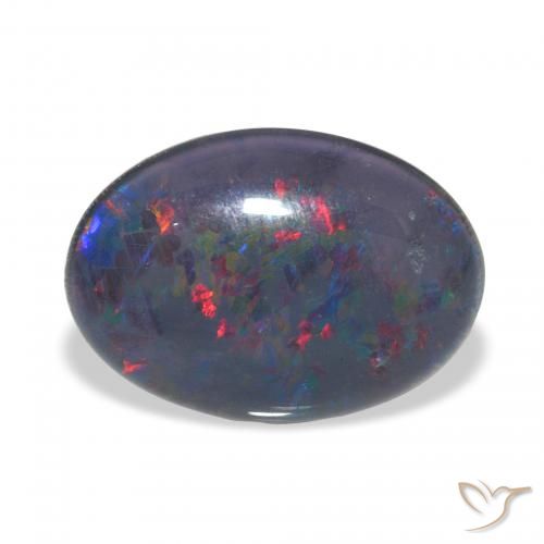 3.66ct 天然 彩色 蛋白石三重奏, 椭圆形, 不透明