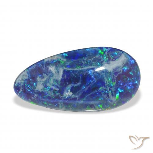 3.93ct 天然 彩色 蛋白石三重奏, 梨形, 不透明