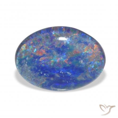 3.84ct 天然 彩色 蛋白石三重奏, 椭圆形, 不透明