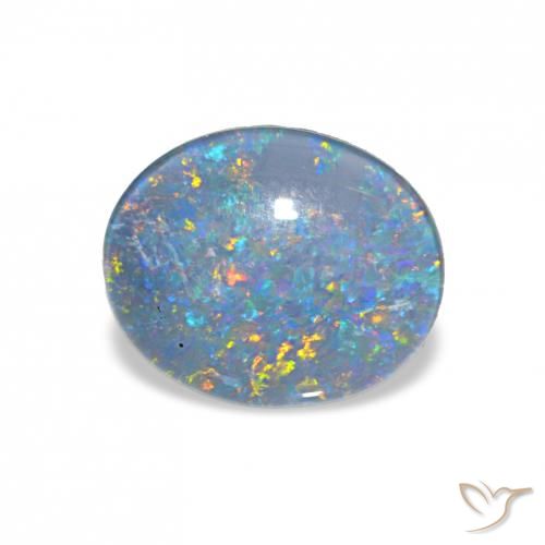 2.90ct 彩色 蛋白石三重奏, 椭圆形, 不透明