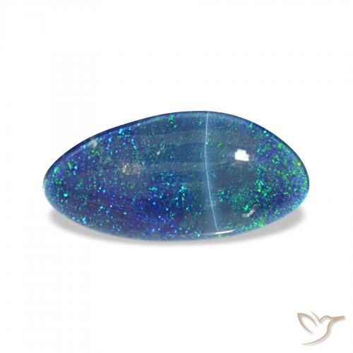 3.30ct 多色蓝色 蛋白石三重奏, 花式切割, 不透明