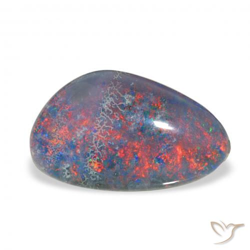 3.78ct 天然 彩色 蛋白石三重奏, 花式切割, 不透明
