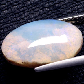 4.49克拉天然多色欧泊，透明，15.6×10.2毫米，透明/半透明