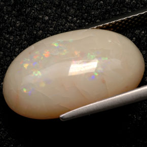 7.70克拉天然多色欧泊，透明，18.5×11.2毫米，透明/半透明