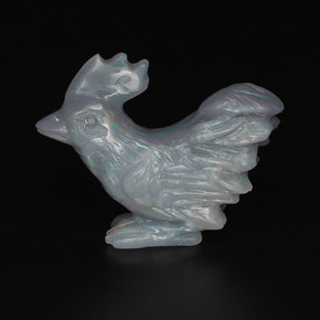 10.28克拉天然多色欧泊，异形，24.5×19.8毫米，不透明