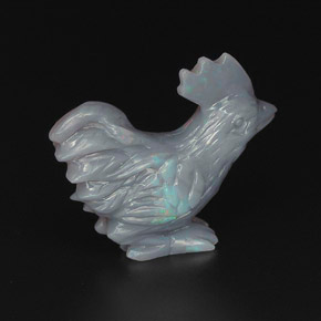 10.28克拉天然多色欧泊，异形，24.5×19.8毫米，不透明