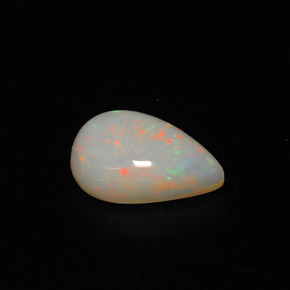 0.86克拉天然多色欧泊，梨形，8.7×5.9毫米，不透明