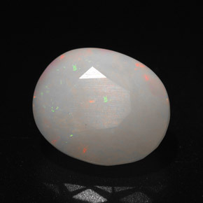 3.14克拉天然多色欧泊，椭圆形切割，11.3×9.4毫米，半透明