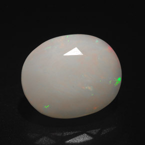 3.14克拉天然多色欧泊，椭圆形切割，11.3×9.4毫米，半透明