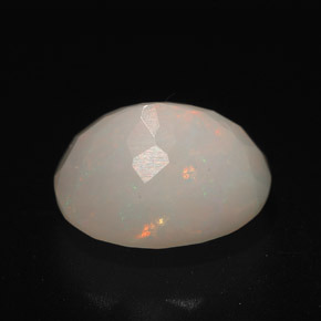 3.14克拉天然多色欧泊，椭圆形切割，11.3×9.4毫米，半透明