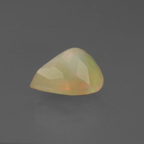 2.88克拉天然多色欧泊，梨形，12.5×9.5毫米，半透明