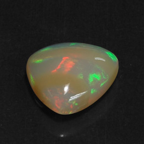 5.22克拉天然多色欧泊，透明，14.3×13.2毫米，透明/半透明