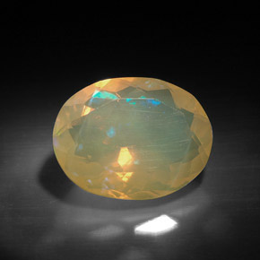 3.16克拉天然多色欧泊，椭圆形切割，13×10.1毫米，透明