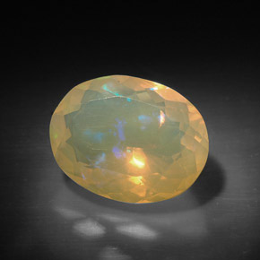 3.16克拉天然多色欧泊，椭圆形切割，13×10.1毫米，透明