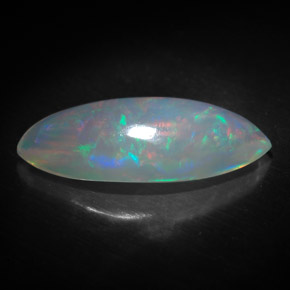 3.34克拉天然多色欧泊，透明，19.2×8毫米，透明/半透明