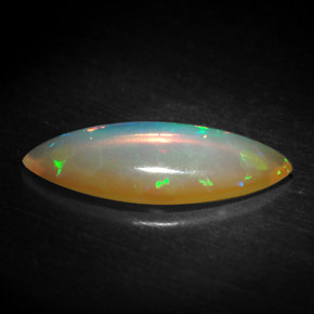 1.19克拉天然多色欧泊，透明，15.8×6.4毫米，透明/半透明