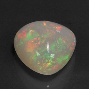 3.21克拉天然多色欧泊，透明，11.3×10.8毫米，透明/半透明