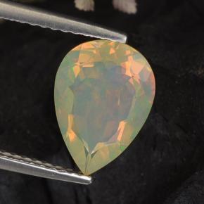 1.33克拉天然多色欧泊，梨形，11×7.9毫米，透明