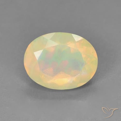 1.25ct 天然 彩色 蛋白石, 椭圆形, 半透明