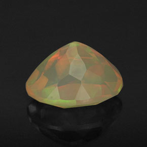 1.43克拉天然多色欧泊，透明，9.2×7.2毫米，透明/半透明