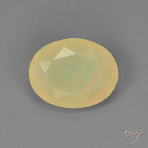 0.95克拉天然蛋白石，椭圆形，半透明