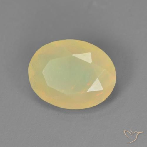 0.95克拉天然蛋白石，椭圆形，半透明