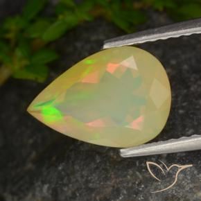1.33克拉天然蛋白石，梨形，透明