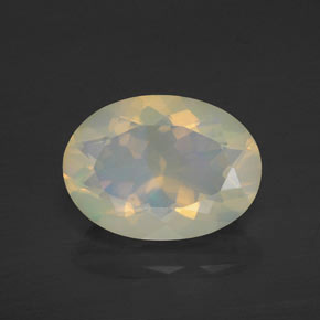 2.49克拉天然多色欧泊，透明，12.4×9毫米，透明/半透明