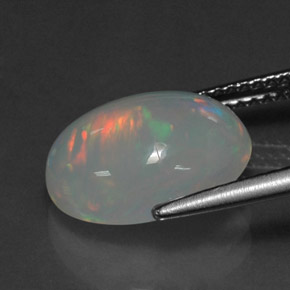3.04克拉天然多色欧泊，透明，13×9.9毫米，透明/半透明