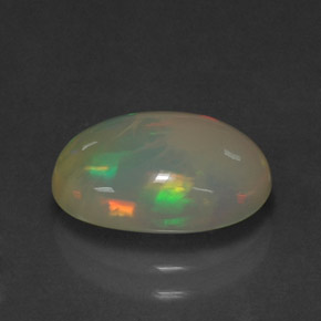 2.25克拉天然多色欧泊，透明，12.5×8.3毫米，透明/半透明