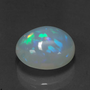 3.89克拉天然多色欧泊，透明，12.2×10.6毫米，透明/半透明