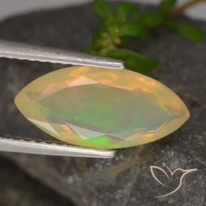 1.35克拉天然蛋白石，榄尖形，透明