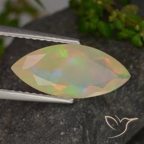 1.27克拉天然蛋白石，榄尖形，透明