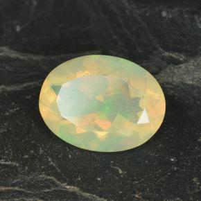 2.17克拉天然多色欧泊，椭圆形切割，11.8×9毫米，透明