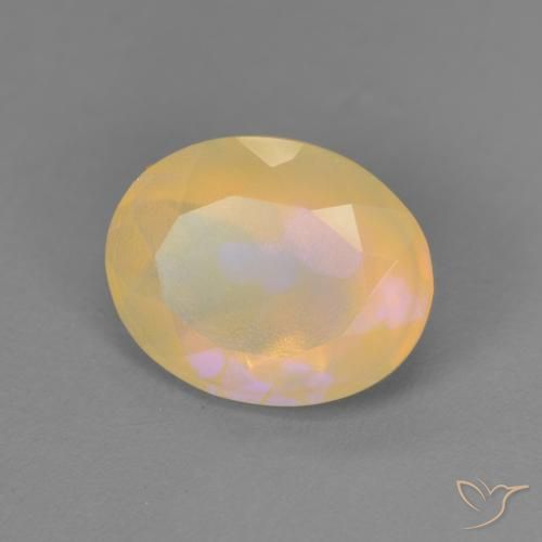1.59ct 天然 彩色 蛋白石, 椭圆形, 透明