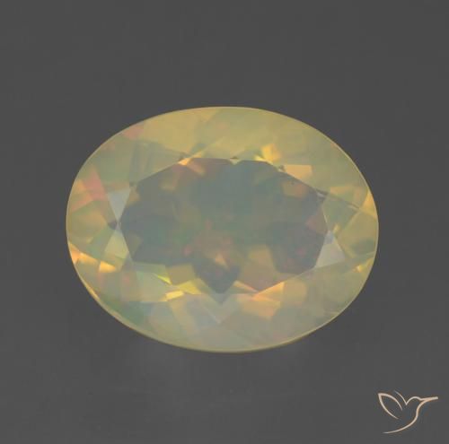 1.59ct 天然 彩色 蛋白石, 椭圆形, 透明