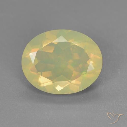 1.43ct 天然 彩色 蛋白石, 椭圆形, 透明