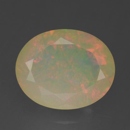 1.60克拉天然蛋白石，椭圆形，透明/半透明