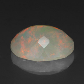 2.18克拉天然多色欧泊，透明，11.2×9.1毫米，透明/半透明