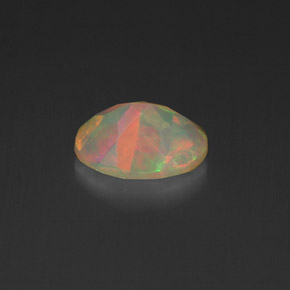 0.46克拉天然多色欧泊，透明，7×4.9毫米，透明/半透明