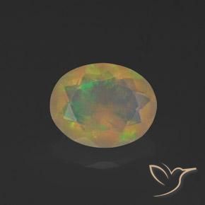 1.07ct 天然 彩色 蛋白石, 椭圆形, 透明