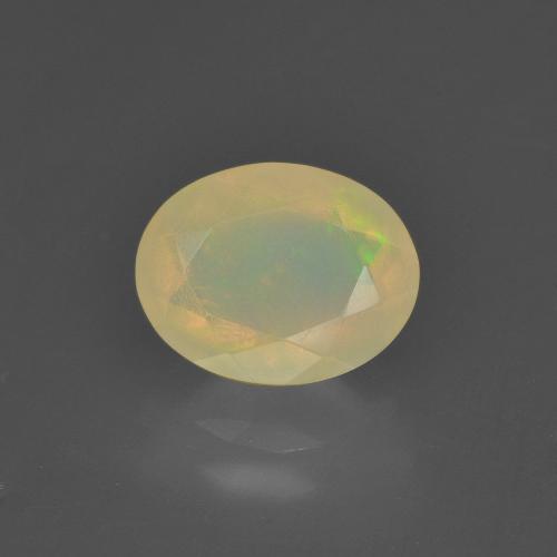 1.24克拉天然多色欧泊，椭圆形切割，9×7.1毫米，半透明