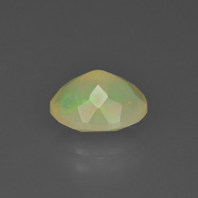 1.24克拉天然多色欧泊，椭圆形切割，9×7.1毫米，半透明