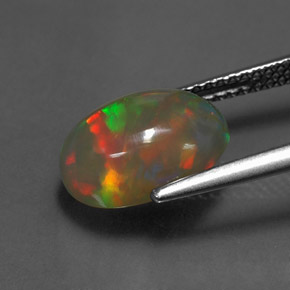 2.62克拉天然多色欧泊，透明，11.6×8.9毫米，透明/半透明