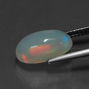 2.51克拉天然多色欧泊，透明，12.7×7.5毫米，透明/半透明