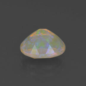 1.06克拉天然多色欧泊，椭圆形切割，8.3×6.2毫米，透明