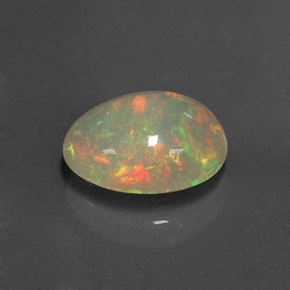 2.19克拉天然多色欧泊，透明，11.4×8.9毫米，透明/半透明